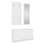 Set de mueble zapatero 3 en 1 madera contrachapada blanco de vidaXL, Zapateros y organizadores de calzado - Ref: Foro24-34257...