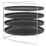 Pizza trays 4 units with steel stand Ø 28 cm by vidaXL, Pizza molds - Ref: Foro24-154983, Price: 25,42 €, Discount: %