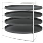 Pizza trays 4 units with steel stand Ø 28 cm by vidaXL, Pizza molds - Ref: Foro24-154983, Price: 25,42 €, Discount: %