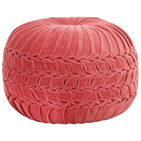 Cotton velvet puff, pink robe design, 40x30 cm by vidaXL, Ottomans - Ref: Foro24-284036, Price: 48,07 €, Discount: %