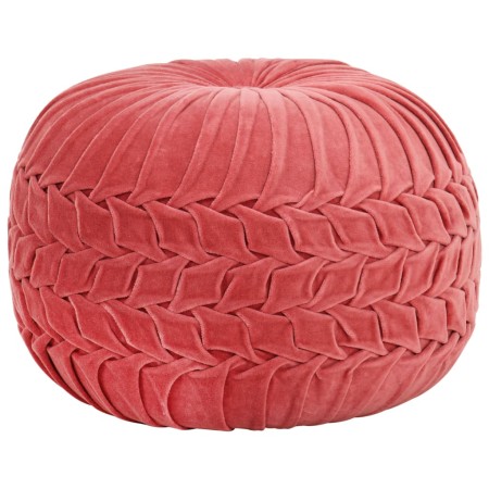 Cotton velvet puff, pink robe design, 40x30 cm by vidaXL, Ottomans - Ref: Foro24-284036, Price: 47,66 €, Discount: %