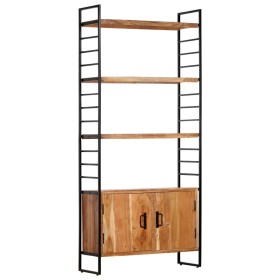 4-level solid acacia wood shelf 80x30x180 cm by vidaXL, Bookcases and shelves - Ref: Foro24-284420, Price: 318,13 €, Discount: %