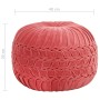 Cotton velvet puff, pink robe design, 40x30 cm by vidaXL, Ottomans - Ref: Foro24-284036, Price: 47,66 €, Discount: %