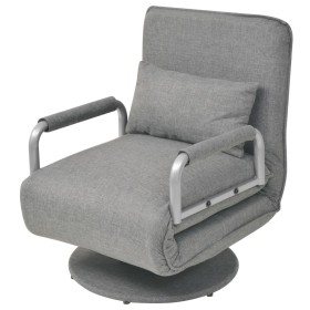 Silla giratoria y sofá cama tela gris claro de vidaXL, Sillones - Ref: Foro24-244666, Precio: 278,99 €, Descuento: %