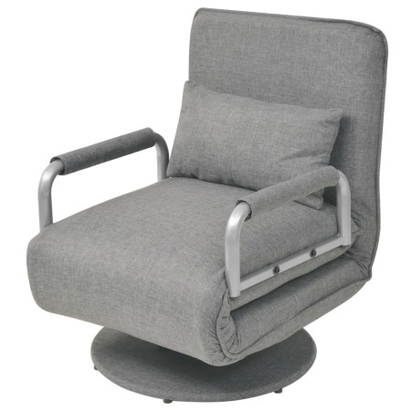 Swivel chair and sofa bed light gray fabric by vidaXL, Armchairs - Ref: Foro24-244666, Price: 278,99 €, Discount: %