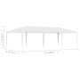 Carpa de celebraciones blanca 4x9 m de vidaXL, Carpas y cenadores - Ref: Foro24-48500, Precio: 169,38 €, Descuento: %