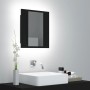 Bathroom mirror cabinet with LED light black acrylic 40x12x45 cm by vidaXL, bathroom vanities - Ref: Foro24-804949, Price: 37...