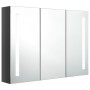 Mueble de baño con espejo LED gris brillante 89x14x62 cm de vidaXL, Tocadores de baño - Ref: Foro24-326528, Precio: 152,18 €,...