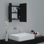 Armario espejo de baño con luz LED acrílico negro 40x12x45 cm de vidaXL, Tocadores de baño - Ref: Foro24-804949, Precio: 37,4...