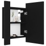 Armario espejo de baño con luz LED acrílico negro 40x12x45 cm de vidaXL, Tocadores de baño - Ref: Foro24-804949, Precio: 37,4...