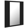 Bathroom mirror cabinet with LED light black acrylic 40x12x45 cm by vidaXL, bathroom vanities - Ref: Foro24-804949, Price: 37...