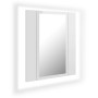 Glossy white acrylic LED bathroom mirror cabinet 40x12x45 cm by vidaXL, bathroom vanities - Ref: Foro24-804953, Price: 41,84 ...