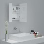 Glossy white acrylic LED bathroom mirror cabinet 40x12x45 cm by vidaXL, bathroom vanities - Ref: Foro24-804953, Price: 41,84 ...