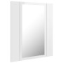 Glossy white acrylic LED bathroom mirror cabinet 40x12x45 cm by vidaXL, bathroom vanities - Ref: Foro24-804953, Price: 41,84 ...