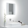 White acrylic bathroom mirror cabinet with LED light 40x12x45 cm by vidaXL, bathroom vanities - Ref: Foro24-804948, Price: 49...