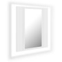 White acrylic bathroom mirror cabinet with LED light 40x12x45 cm by vidaXL, bathroom vanities - Ref: Foro24-804948, Price: 44...