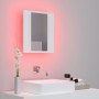 White acrylic bathroom mirror cabinet with LED light 40x12x45 cm by vidaXL, bathroom vanities - Ref: Foro24-804948, Price: 44...