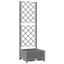 Planter with light gray PP trellis 40x40x121.5 cm by vidaXL, Pots and planters - Ref: Foro24-153269, Price: 38,21 €, Discount: %