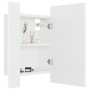 Armario espejo de baño con luz LED acrílico blanco 40x12x45 cm de vidaXL, Tocadores de baño - Ref: Foro24-804948, Precio: 49,...