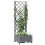 Planter with light gray PP trellis 40x40x121.5 cm by vidaXL, Pots and planters - Ref: Foro24-153269, Price: 38,21 €, Discount: %