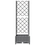 Planter with light gray PP trellis 40x40x121.5 cm by vidaXL, Pots and planters - Ref: Foro24-153269, Price: 38,21 €, Discount: %