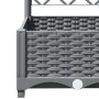 Planter with light gray PP trellis 40x40x121.5 cm by vidaXL, Pots and planters - Ref: Foro24-153269, Price: 38,21 €, Discount: %