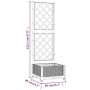 Planter with light gray PP trellis 40x40x121.5 cm by vidaXL, Pots and planters - Ref: Foro24-153269, Price: 38,21 €, Discount: %