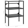 Black iron sink structure 59x38x83 cm by vidaXL, bathroom vanities - Ref: Foro24-338488, Price: 53,85 €, Discount: %