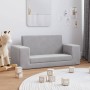 2-Sitzer-Schlafsofa für Kinder aus hellgrauem, weichem Plüsch von vidaXL, Baby- und Kleinkindmöbel - Ref: Foro24-341828, Prei...