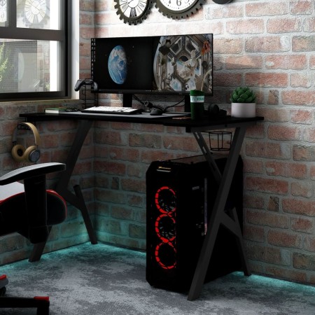 Escritorio gaming con patas en forma de Y negro 110x60x75 cm de vidaXL, Escritorios - Ref: Foro24-325406, Precio: 104,89 €, D...