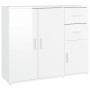 Glossy white plywood sideboard 91x29.5x75 cm by vidaXL, Sideboards - Ref: Foro24-823271, Price: 98,39 €, Discount: %