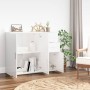 Hochglanzweißes Sperrholz-Sideboard 91 x 29,5 x 75 cm von vidaXL, Sideboards - Ref: Foro24-823271, Preis: 97,09 €, Rabatt: %