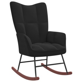 Silla mecedora de terciopelo negro de vidaXL, Mecedoras - Ref: Foro24-328145, Precio: 111,71 €, Descuento: %