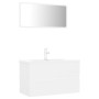 White engineered wood bathroom furniture set by vidaXL, Bathroom furniture - Ref: Foro24-3071684, Price: 272,87 €, Discount: %