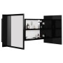 Armario espejo de baño LED acrílico negro brillo 90x12x45 cm de vidaXL, Tocadores de baño - Ref: Foro24-804978, Precio: 84,39...