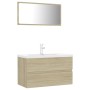 Badezimmermöbel-Set aus Sonoma-Eichenholzwerkstoff von vidaXL, Badezimmermöbel - Ref: Foro24-3071687, Preis: 297,59 €, Rabatt: %