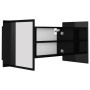 Glossy black acrylic LED bathroom mirror cabinet 90x12x45 cm by vidaXL, bathroom vanities - Ref: Foro24-804978, Price: 84,39 ...