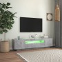 Mueble de TV con luces LED gris hormigón 160x35x40 cm de vidaXL, Muebles TV - Ref: Foro24-804431, Precio: 99,24 €, Descuento: %