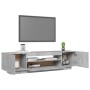 Mueble de TV con luces LED gris hormigón 160x35x40 cm de vidaXL, Muebles TV - Ref: Foro24-804431, Precio: 99,24 €, Descuento: %