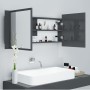 Armario espejo de baño LED acrílico gris brillo 100x12x45 cm de vidaXL, Tocadores de baño - Ref: Foro24-804987, Precio: 59,99...