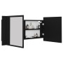 Armario espejo de baño con luz LED acrílico negro 100x12x45 cm de vidaXL, Tocadores de baño - Ref: Foro24-804981, Precio: 67,...