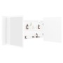 Armario espejo de baño con luz LED acrílico blanco 100x12x45 cm de vidaXL, Tocadores de baño - Ref: Foro24-804980, Precio: 67...