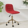 Silla de oficina giratoria de terciopelo rojo tinto de vidaXL, Sillas de oficina - Ref: Foro24-3087393, Precio: 68,15 €, Desc...