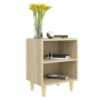 Bedside tables 2 units with oak Sonoma wood legs 40x30x50cm by vidaXL, Nightstands - Ref: Foro24-805786, Price: 47,03 €, Disc...