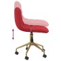 Silla de oficina giratoria de terciopelo rojo tinto de vidaXL, Sillas de oficina - Ref: Foro24-3087393, Precio: 68,99 €, Desc...