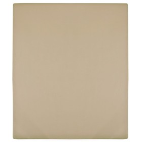 Sábana bajera jersey algodón gris taupe 180x200 cm de vidaXL, Sábanas - Ref: Foro24-136228, Precio: 18,54 €, Descuento: %