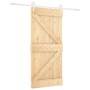 Puerta corredera con herrajes madera maciza de pino 90x210 cm de vidaXL, Puertas - Ref: Foro24-3203214, Precio: 214,76 €, Des...