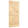 Puerta corredera con herrajes madera maciza de pino 90x210 cm de vidaXL, Puertas - Ref: Foro24-3203214, Precio: 214,76 €, Des...