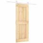 Sliding door with solid pine wood hardware 80x210 cm by vidaXL, Doors - Ref: Foro24-3203220, Price: 166,31 €, Discount: %