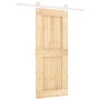 Puerta corredera con herrajes madera maciza de pino 85x210 cm de vidaXL, Puertas - Ref: Foro24-3203221, Precio: 192,34 €, Des...